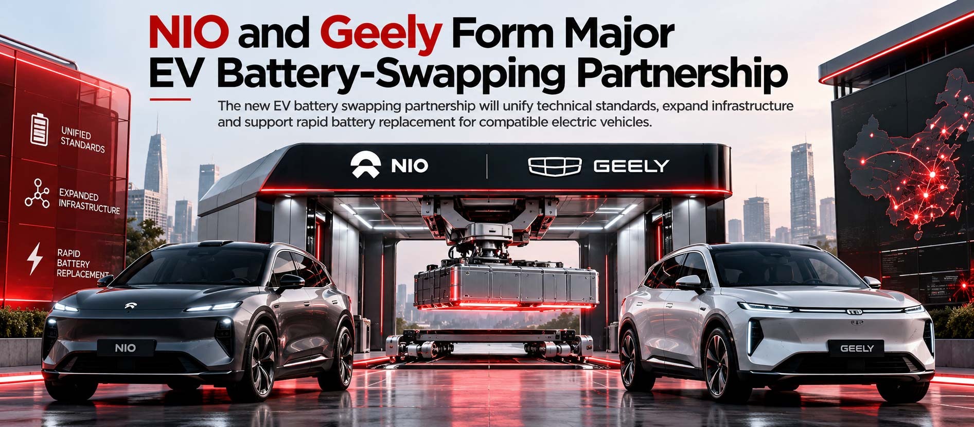 NIO and Geely Form Major EV Battery-Swapping Partnership