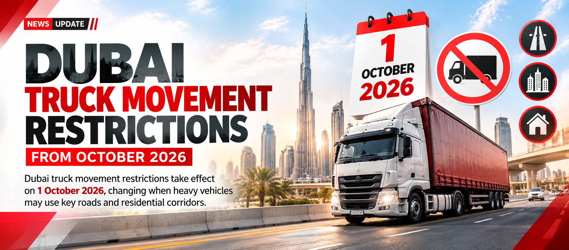 Dubai Truck Movement Restrictions From October 2026