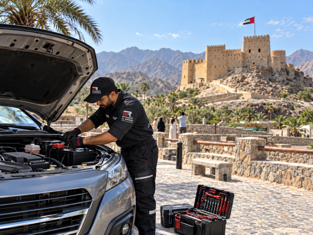 technician checking car in Fujairah