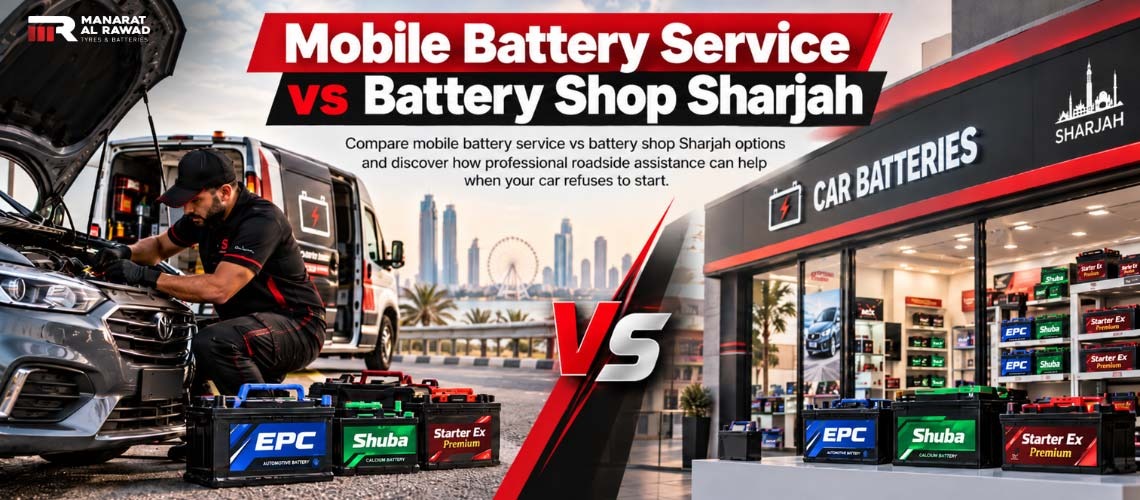 Mobile Battery Service vs Battery Shop in Sharjah: Why Consider Manarat Al Rawad?